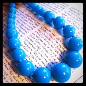 Brilliant Azure Blue Bead Girl’s Necklace